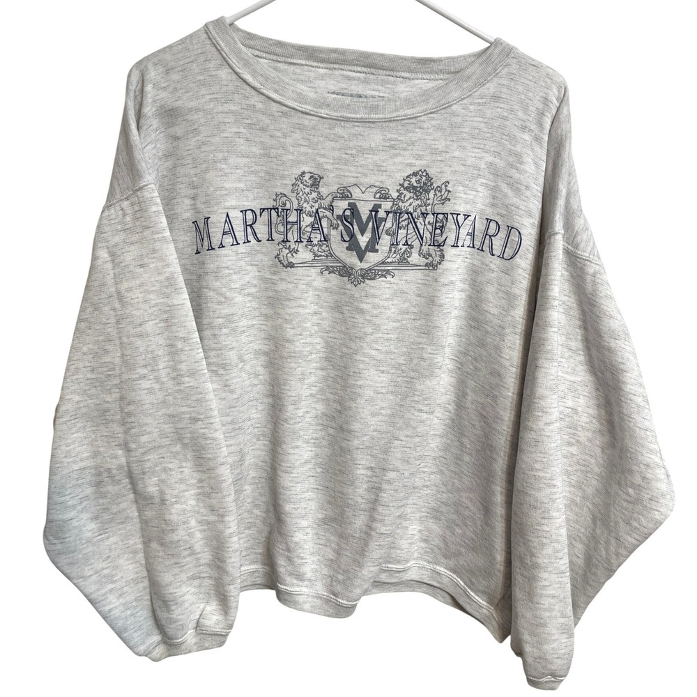Vintage 90s Martha's Vineyard Oversized Sweatshirt Gear For Sports L Coastal